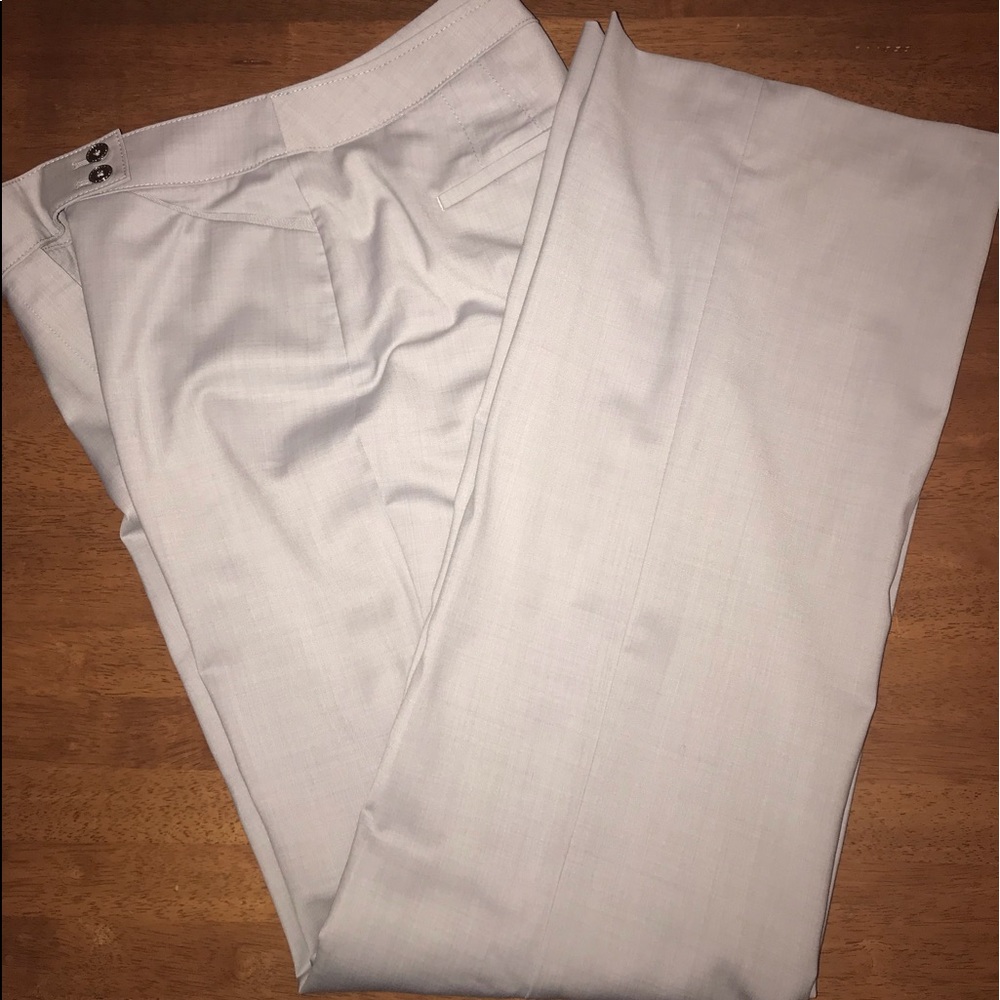 NWT WHBM Light Grey Gray Dress Pant Slacks SIZE 4R